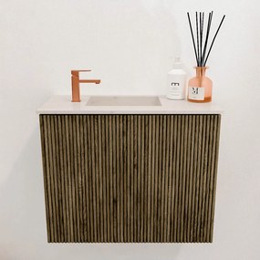 Mondiaz Joya DLux 50cm toiletmeubel dusk met wastafel faye links 1 kraangat meli