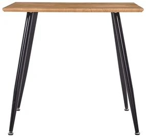 vidaXL Eettafel 80,5x80,5x73 cm MDF eikenkleurig en zwart