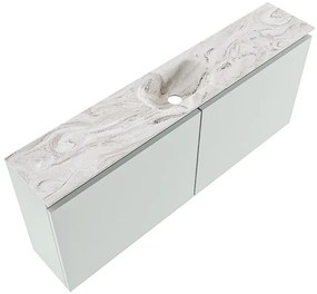 Mondiaz Ture DLux toiletmeubel 120cm greey met wastafel glace midden met kraangat