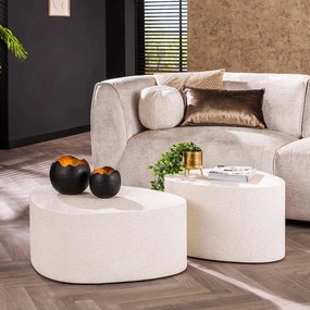 Salontafel Set Van 2 Driehoekig Stone
