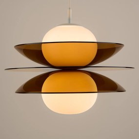 Hanglamp van plexiglas en opalineglas, Okara