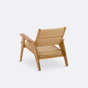 Fauteuil teak en vlechtwerk, Tekora