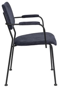 Zuiver Benson Design Stoel Met Armleuningen Donkerblauw
