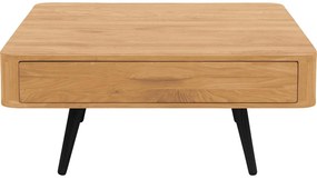 Goossens Salontafel Bjarte vierkant, hout eiken blank, stijlvol landelijk, 90 x 40 x 90 cm