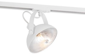 Industriële railspot wit met zilveren binnenkant - Iconic Magnax