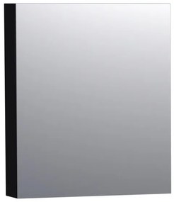 Saniclass Dual Spiegelkast - 60x70x15cm - 1 linksdraaiende spiegeldeur - MDF - mat zwart 7180