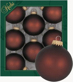Handbeschilderde kerstballen Plain, 9-delig