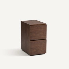 Walnoot gefineerd ladeblok, 2 grote lades, Working