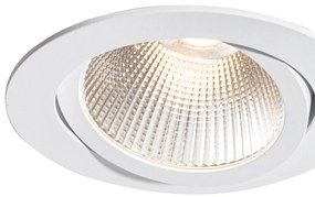Set van 6 inbouwspots wit 9,5cm incl. LED 1300 lm dimbaar IP23 - Gaius Binnenverlichting Lamp