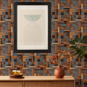 3D Houten Wandpaneel | Lava Mix | 30×30 cm | Wanddecoratie