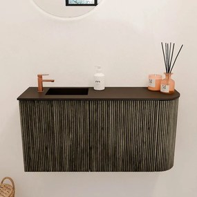 Mondiaz Joya 80cm toiletmeubel ronding rechts shadow met wastafel faye links 1 kraangat urban