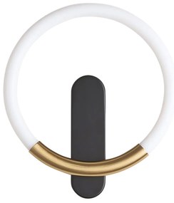 WANDLAMP LED LHJ068-W C BRUSH GOLD/BLACK