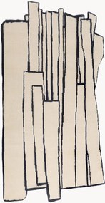 Handgeknoopt wollen vloerkleed Contour