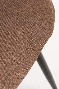 Set van 4 Zwarte Teok Stoffen Stoelen