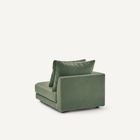 Halve bank links, modulair, van fluweel, TIBERIO