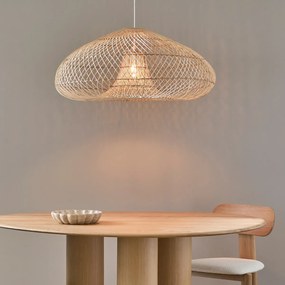 Hanglamp in gevlochten rotan, Titou