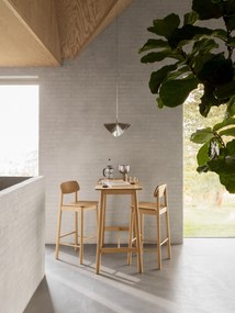 ZARION Eiken Natuur – HOGE BARTAFEL-/KEUKENTAFEL IN HOUTFINEER