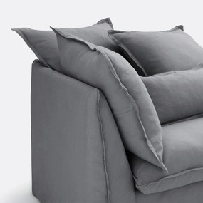 Longchair, gekreukt linnen, Odna