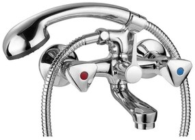 Go by Van Marcke Easy II tweegreepsmengkraan baddouche compleet inclusief handdouche hartafstand 15cm inclusief rozetten en S-koppelingen 185702