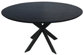 Starfurn Ferris Ronde Eettafel Zwart Eiken 150 Cm - 150 X 150cm.