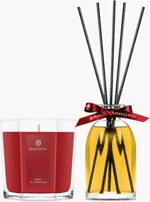 Geurstokjes en geurkaars Spirit of Christmas, 2-delig (cassis, bosbes, mandarijn)