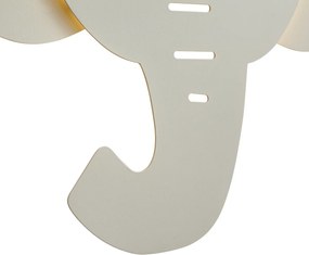 Kinder wandlamp beige incl. LED 3-staps dimbaar - Ellie the Elephant
