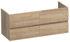 BRAUER Solution Wastafelonderkast - 120x46x50cm - 4 softclose greeploze lades - 2 sifonuitsparing - hout - grey oak OK-NWS1204GO