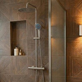 Saniclear Exclusive volledig 304 RVS regendouche opbouw 20cm met 3 standen handdouche