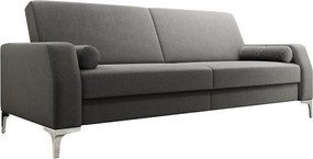 Slaapbank Plano 101, Aantal zitplaatsen: 3, Aanwezig, Grijs, 90x225x87cm, 69 kg, Poten: Metaal