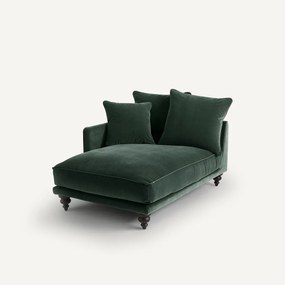 Longchair in fluweel, Lazare