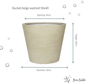 Pot Bucket Beige Washed