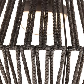 Buitenlamp Oosterse hanglamp touw incl. LED dimbaar oplaadbaar - ContraOosters IP54 Buitenverlichting rond