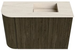 Mondiaz Joya DLux 60cm toiletmeubel ronding links shadow met wastafel faye rechts 1 kraangat meli