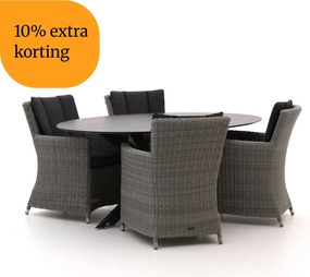 + 10% kassakorting | Diningset Intenso | 4 personen | Tuinset sintered stone | 5-delig | Kees Smit Tuinmeubelen