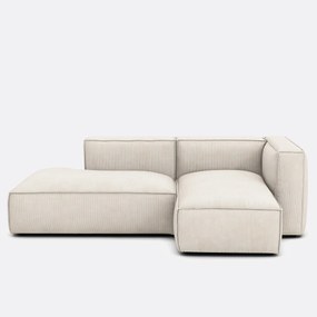 Modulaire hoekbank rechts in ribfluweel, SEVEN