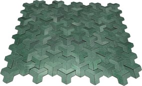 Zelfklevende Mozaïektegels Metaal | Trifold 3D Donkergroen | 30,3×28 cm | Keuken, Bad &amp; WC