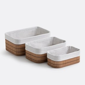 Set van 3 bamboe manden, YSIAN