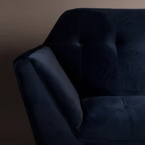 Dutchbone Kate Blauwe Fauteuil Fluweel