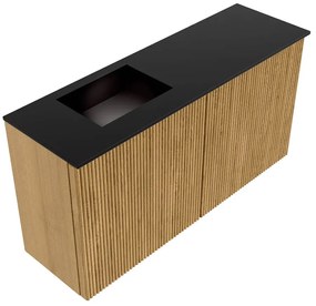 Mondiaz Joya 80cm toiletmeubel oak met wastafel faye links zonder kraangat urban