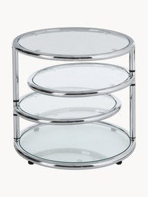 Ronde bijzettafel Dotts met glazen tafelbladen
