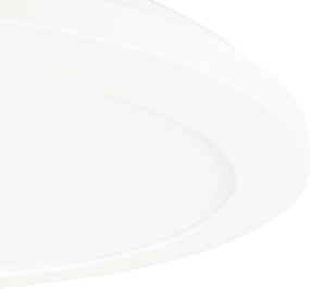 Plafonnière wit 30cm incl. LED 3-staps dimbaar IP44 - Steve