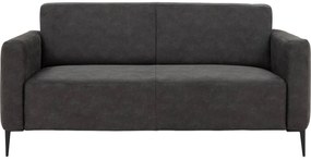 Goossens Key West antraciet, micro leer, 2,5-zits, modern design