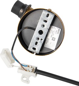 Vintage wandlamp goud met zwarte velours kap - Matt