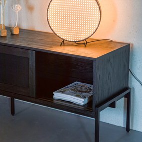 Zuiver Hardy Tv-meubel Met Schuifdeuren Zwart - 160x45x60cm.