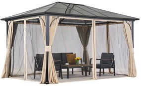 Moderne tuinprieel Santiago Premium 4x4m Tuinpunt beige