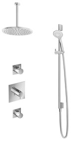 Hotbath Get Together IBS2CR inbouwdouche met 3s handdouche, 30cm plafondbuis en 30cm hoofddouche chroom