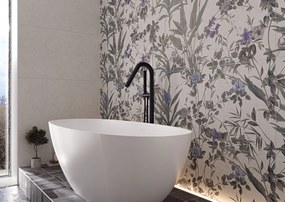 Jabo Borneo White wandtegel bloem 60x120cm gerectificeerd