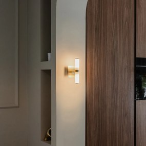 Moderne badkamer wandlamp goud IP44 2-lichts - Bath Modern G9 IP44 Lamp