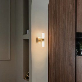 Smart badkamer wandlamp met dimmer goud IP44 2-lichts incl. 2 Wifi G9 - Bath Modern G9 IP44 Lamp