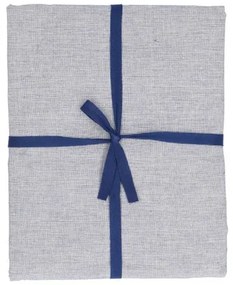 Tafelkleed rond, bio-katoen, blauw/wit gemêleerd, Ø 180 cm